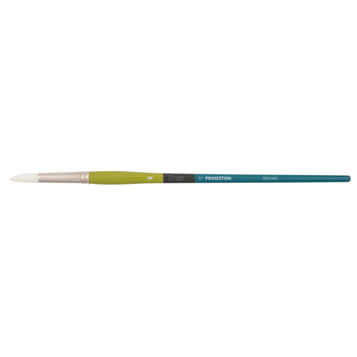 Princeton Snap! 9800 Long Handle White Synthetic Taklon Round Brushes