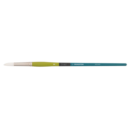 Princeton Snap! 9800 Long Handle White Synthetic Taklon Round Brushes