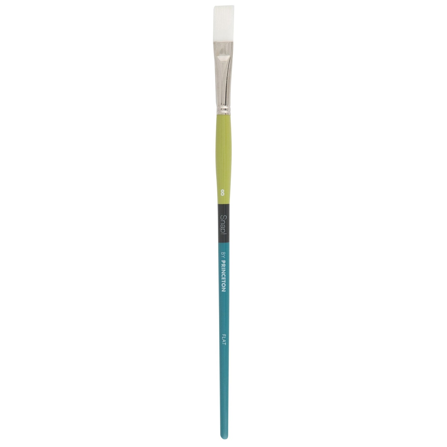 Princeton Snap! 9800 Long Handle White Synthetic Taklon Flat Brushes