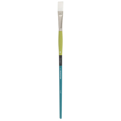 Princeton Snap! 9800 Long Handle White Synthetic Taklon Flat Brushes