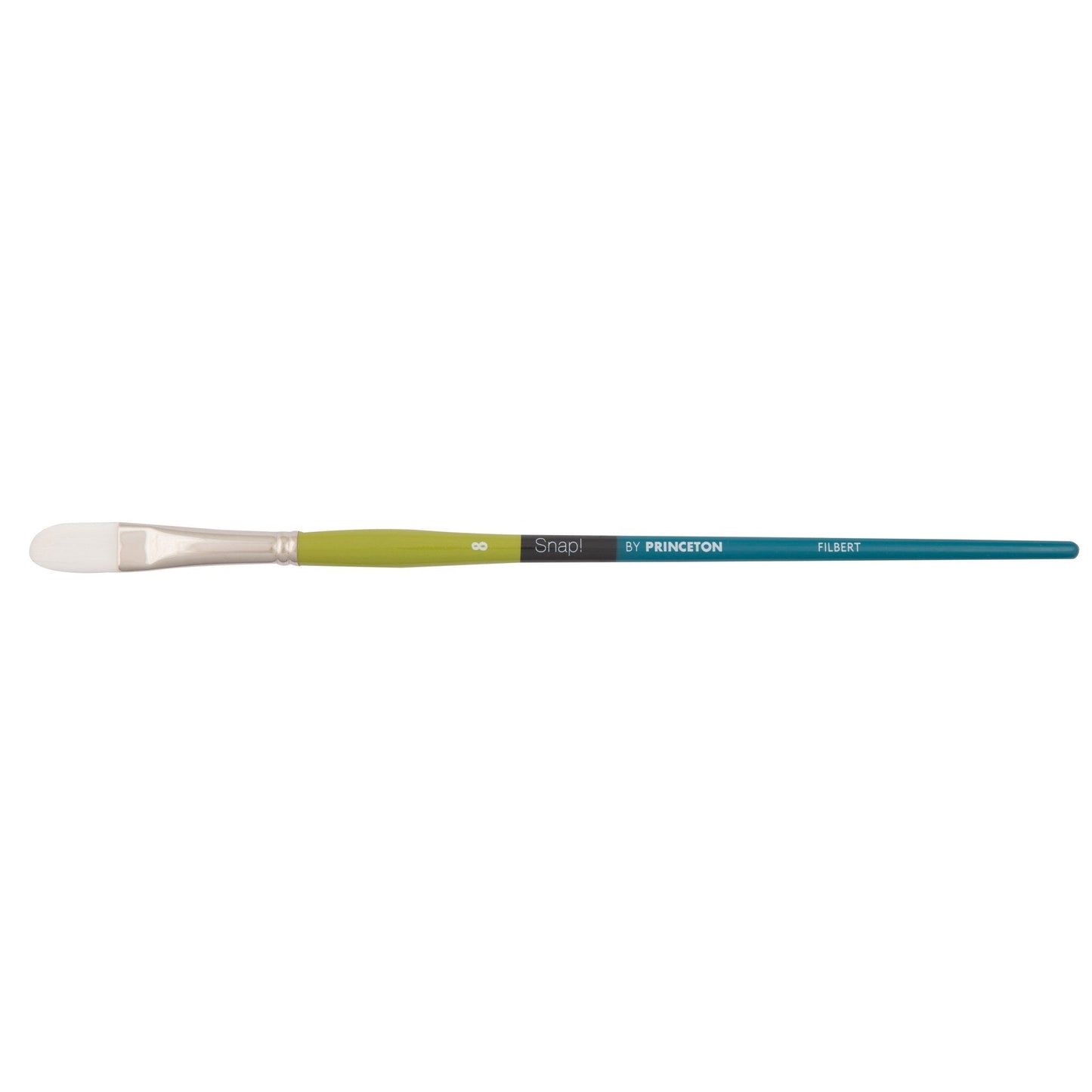 Princeton Snap! 9800 Long Handle White Synthetic Taklon Filbert Brushes