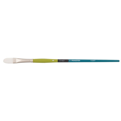 Princeton Snap! 9800 Long Handle White Synthetic Taklon Filbert Brushes