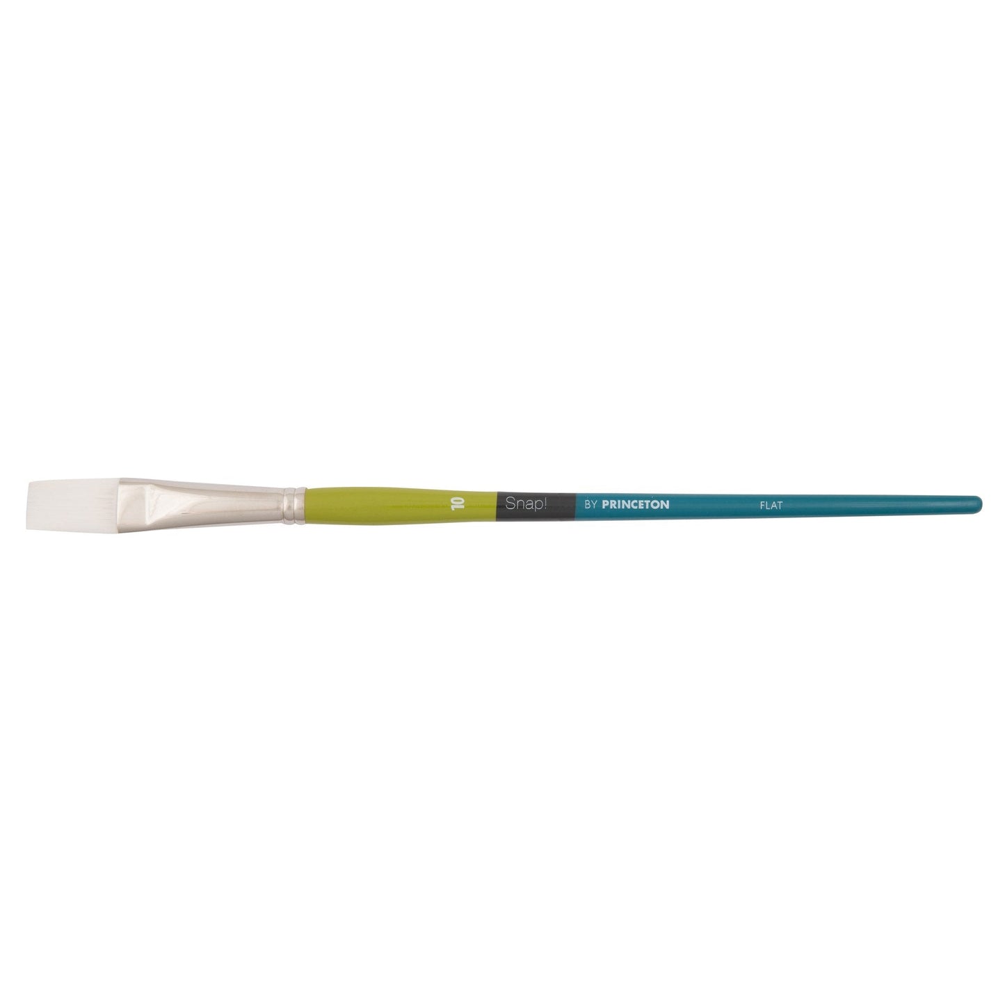 Princeton Snap! 9800 Long Handle White Synthetic Taklon Flat Brushes