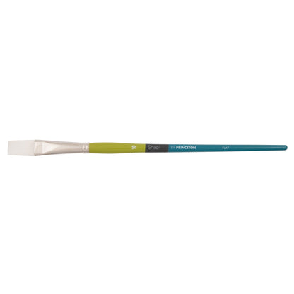 Princeton Snap! 9800 Long Handle White Synthetic Taklon Flat Brushes