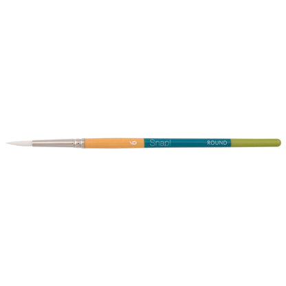 Princeton Snap! 9850 Short Handle White Taklon Round Brushes