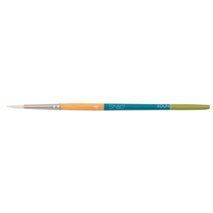 Princeton Snap! 9850 Short Handle White Taklon Round Brushes