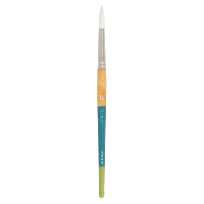 Princeton Snap! 9850 Short Handle White Taklon Round Brushes