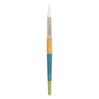 Princeton Snap! 9850 Short Handle White Taklon Round Brushes