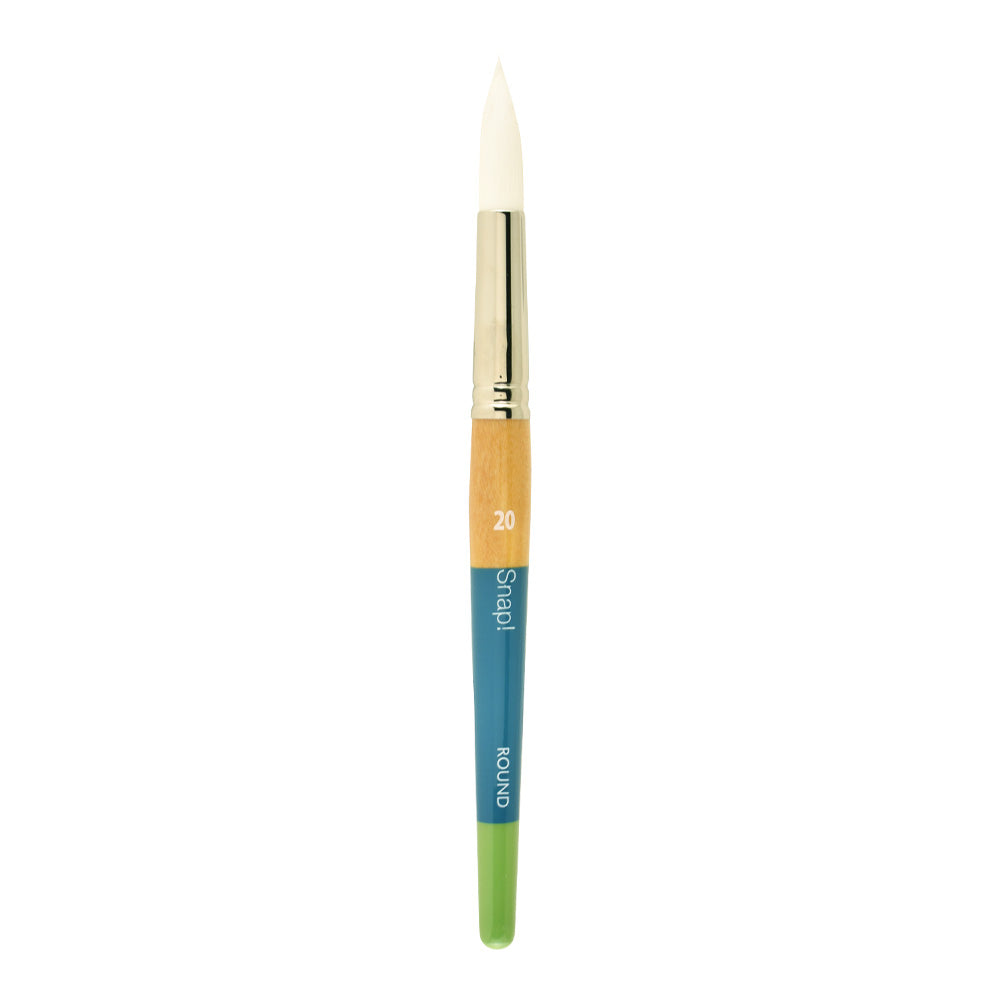 Princeton Snap! 9850 Short Handle White Taklon Round Brushes