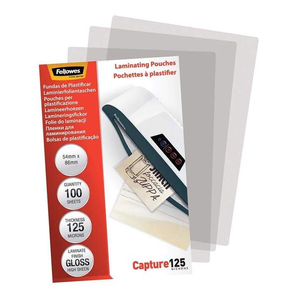 Fellowes Laminating Pouches 125 Micron Pack Of 100