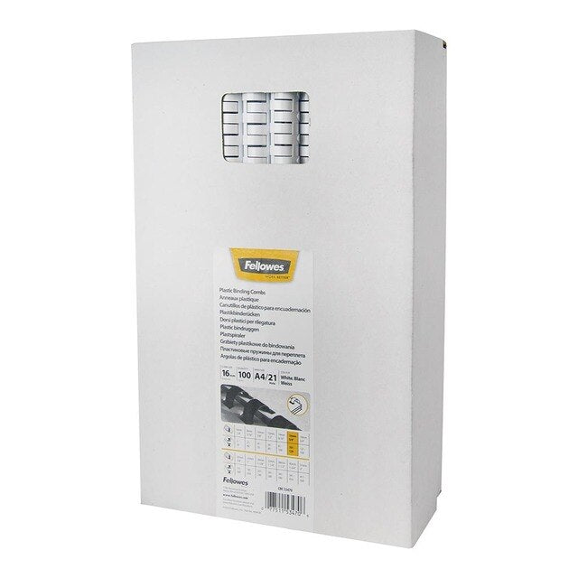 Fellowes Plastic Binding Combs 16mm Pack Of 100