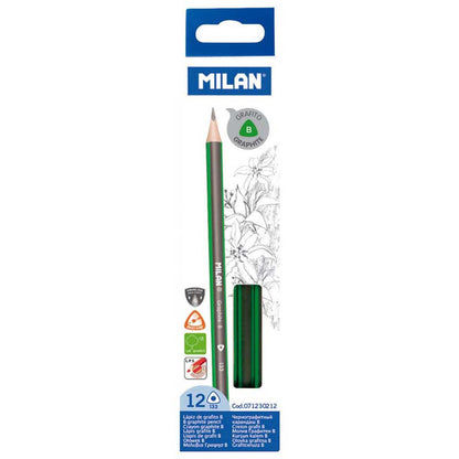 Milan Triangular Graphite Pencils Set Of 12