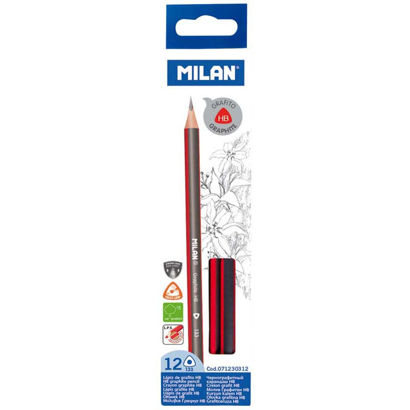 Milan Triangular Graphite Pencils Set Of 12