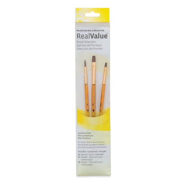 Princeton Real Value Synthetic 9101 Brushes Set Of 3
