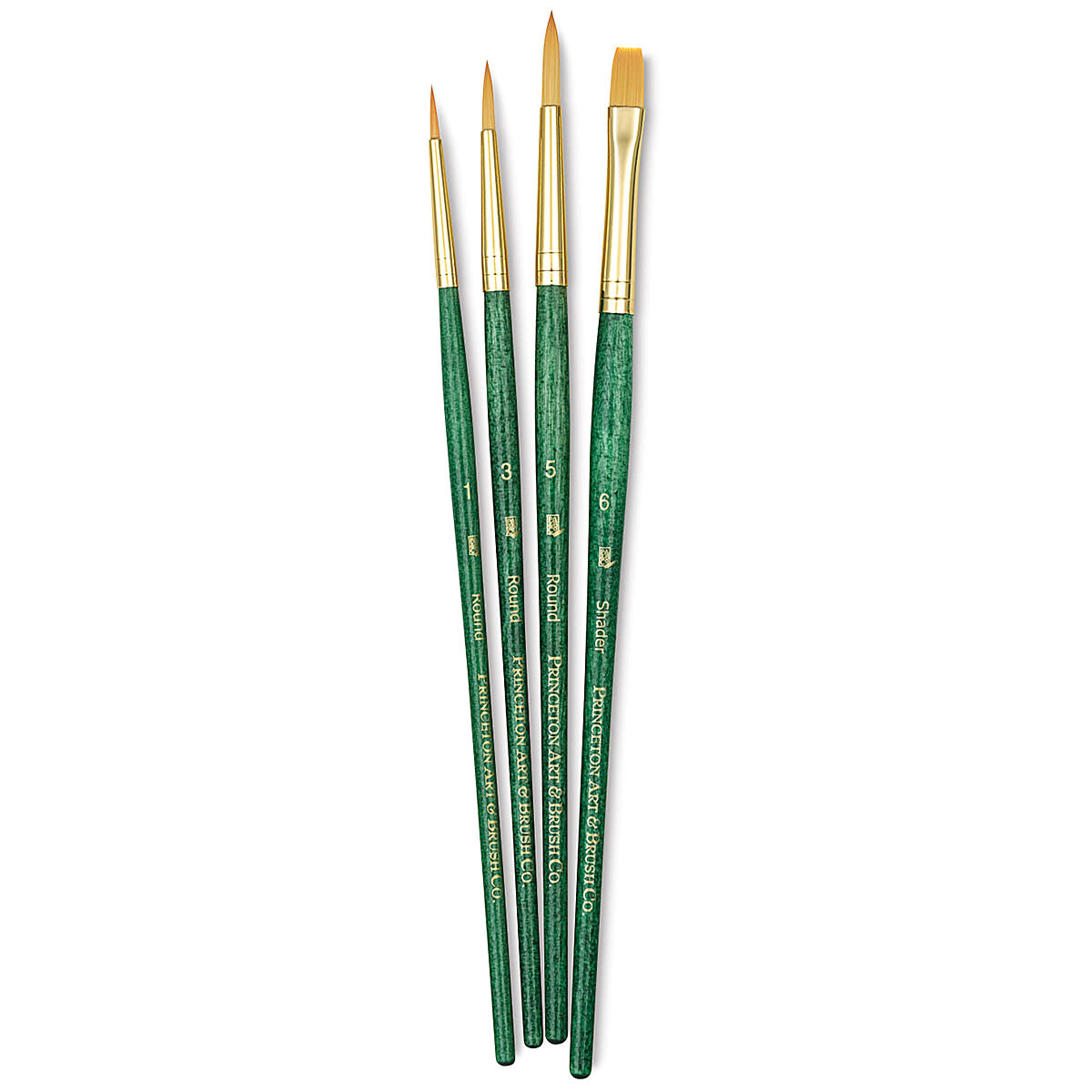 Princeton Real Value Synthetic Golden Taklon 9115 Brushes Set Of 4