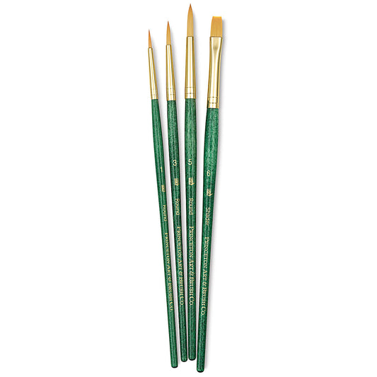 Princeton Real Value Synthetic Golden Taklon 9115 Brushes Set Of 4