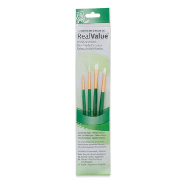 Princeton Real Value Synthetic White Taklon 9117 Brushes Set Of 4