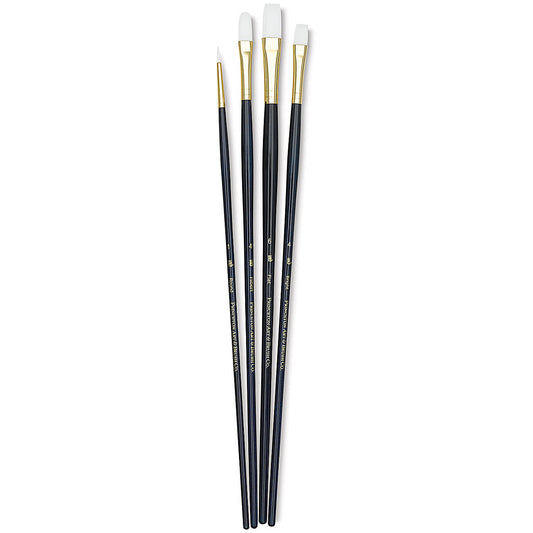 Princeton Real Value Synthetic White Taklon 9130 Brushes Set of 4