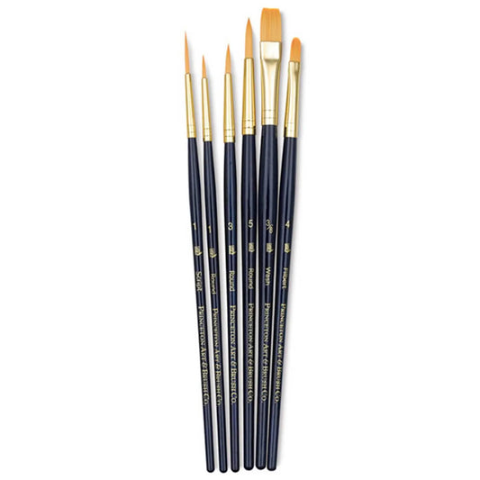 Princeton Real Value Synthetic Golden Taklon 9132 Brushes Set Of 6