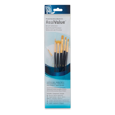 Princeton Real Value Synthetic Golden Taklon 9133 Brushes Set Of 6