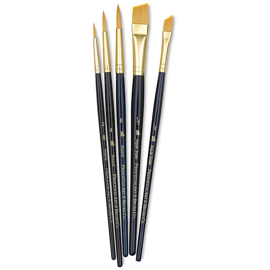 Princeton Real Value Synthetic Golden Taklon 9139 Brushes Set Of 5