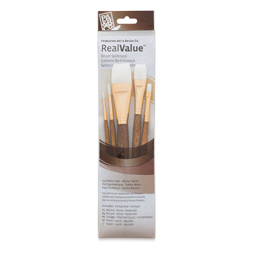 Princeton Real Value Synthetic White Taklon 9144 Brushes Set Of 5