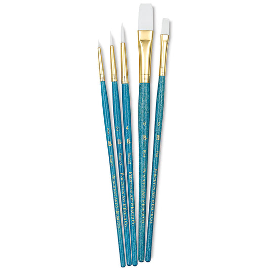 Princeton Real Value Synthetic White Taklon 9174 Brushes Set Of 5