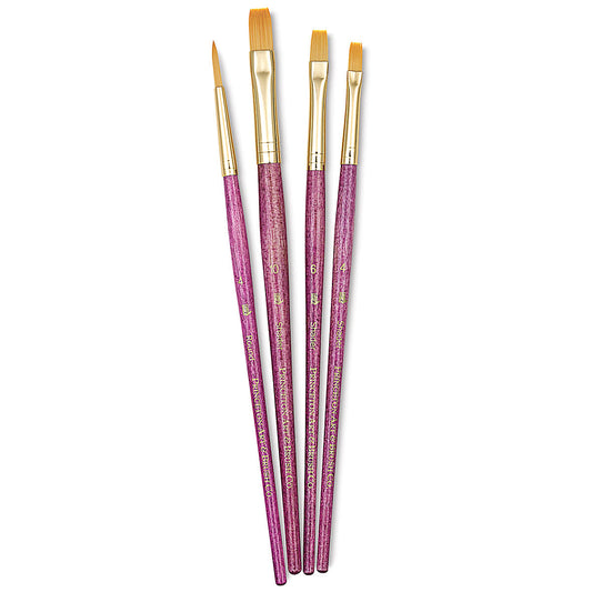 Princeton Real Value Synthetic Golden Taklon 9181 Brushes Set Of 4