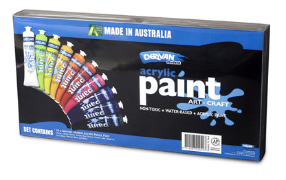 Derivan Acrylic Student Paint Set of 10 x 75ml