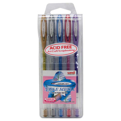 Uni-ball Signo Nobel 0.8mm Metal Capped Assorted Sets