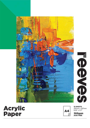 Reeves Acrylic 360gsm 12 Sheet Pads