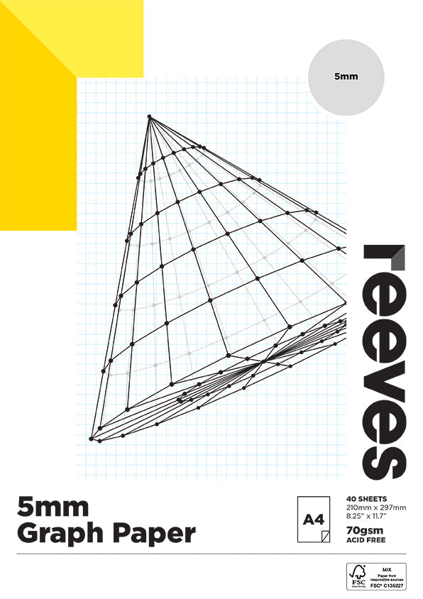 Reeves Graph 5mm 70gsm 40 Sheet Pads – The Ink Spot