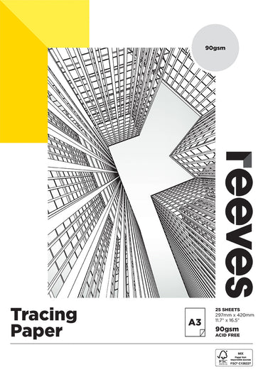 Reeves Tracing 90gsm 25 Sheet Pads
