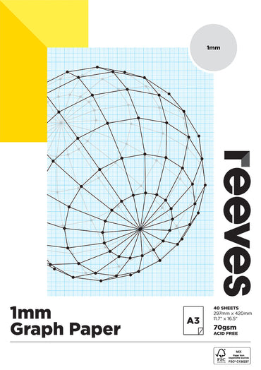 Reeves Graph 1mm 70gsm 40 Sheet Pads