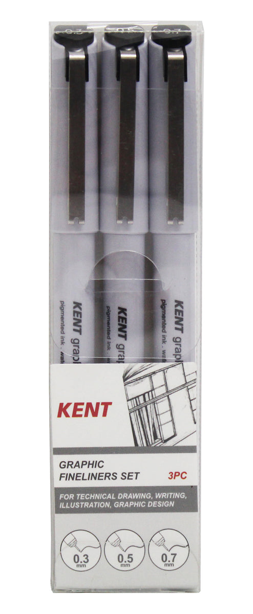 Kent Graphic Fineliners Set Of 3