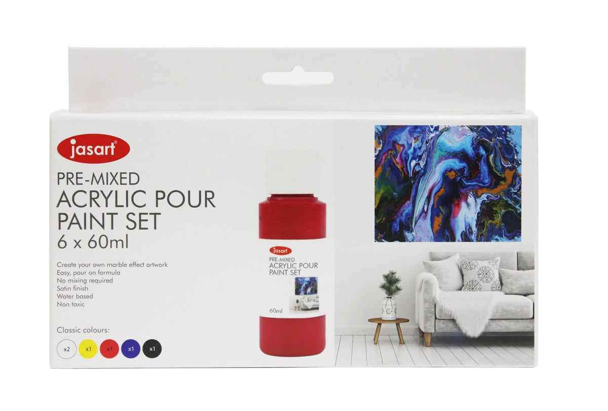 Jasart Acrylic Pour Paint Set Of 6