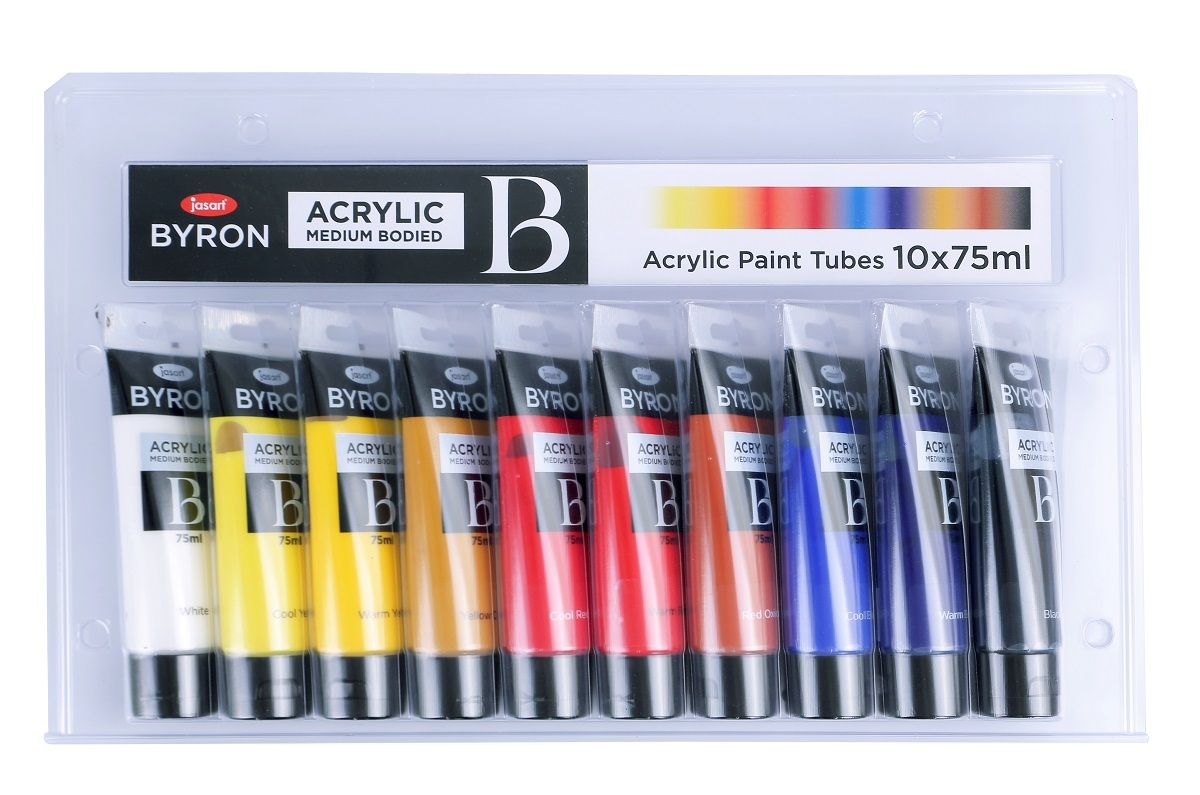 Jasart Byron 75ml Acrylic Paints Set Of 10