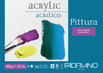 Fabriano Pittura 400gsm 10 Sheet Acrylic Pads