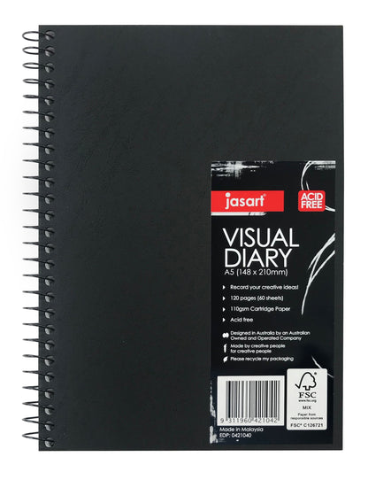 Jasart Single Wire 110gsm 60 Sheet Visual Diaries