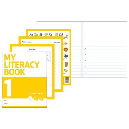 Warwick Exercise My Literacy Book 1 14mm Ruled 64 Page