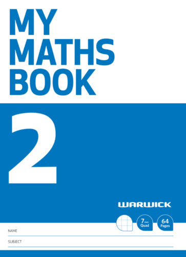 Warwick Exercise My Maths Book 2 7mm Quad 64 Page