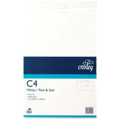 Croxley Envelope C4 Peel And Seal Wallet Flap Pack