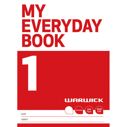 Warwick  My Everyday Book 1 Unruled 64 Page