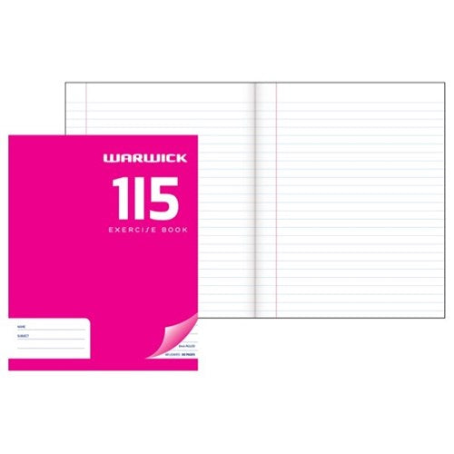 Warwick Exercise Book 1i5 40 Leaf Ruled 9mm 255x205mm