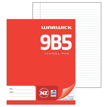 Warwick Pad 9b5 School 36 Leaf Ruled 7mm 255x205mm