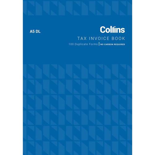 Collins Tax Invoice A5dl No Carbon Required Size 210mm X 148mm