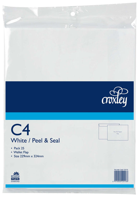Croxley Envelope C4 Peel And Seal Wallet Flap Pack