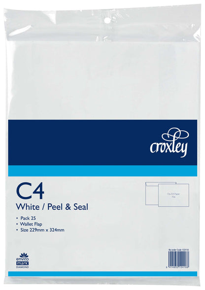 Croxley Envelope C4 Peel And Seal Wallet Flap Pack
