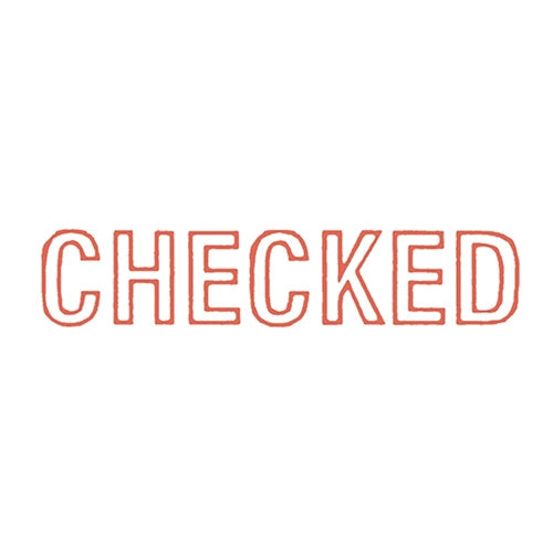 Dixon Stamp 022 Checked Red Pre Inked