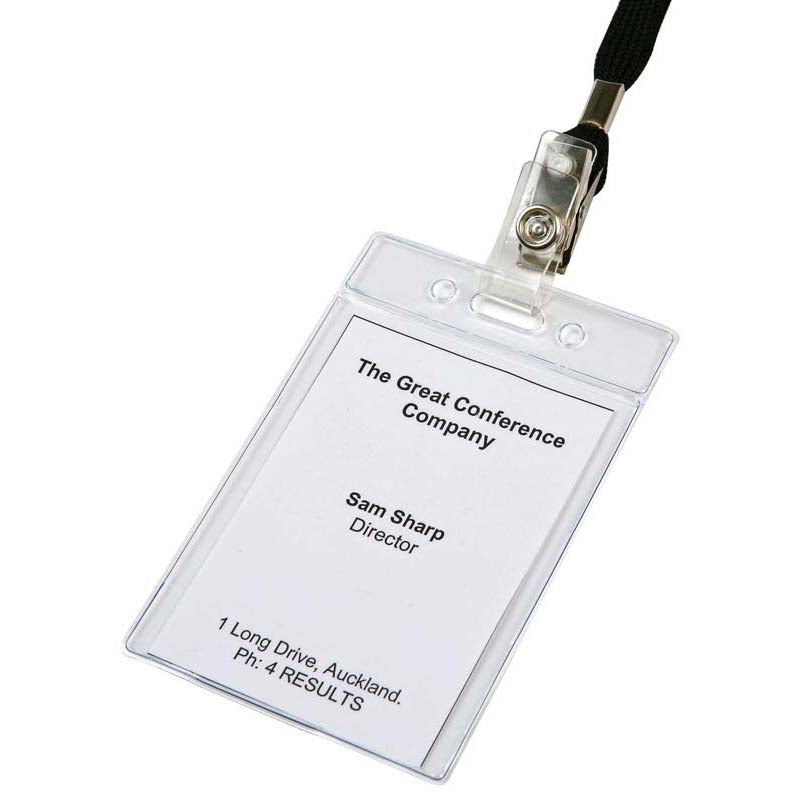 Dixon Id Pouch Portrait Pack Of 10 Soft Clear